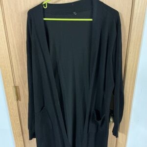 Halogen Black Open Front Cardigan